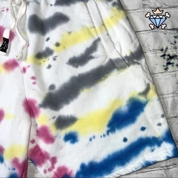 MENS THREADBARE TIE DYE SHORT SET WITH TEE SIZE LARGE TEE SIZE MEDIUM SHORTS - Picture 14 of 16